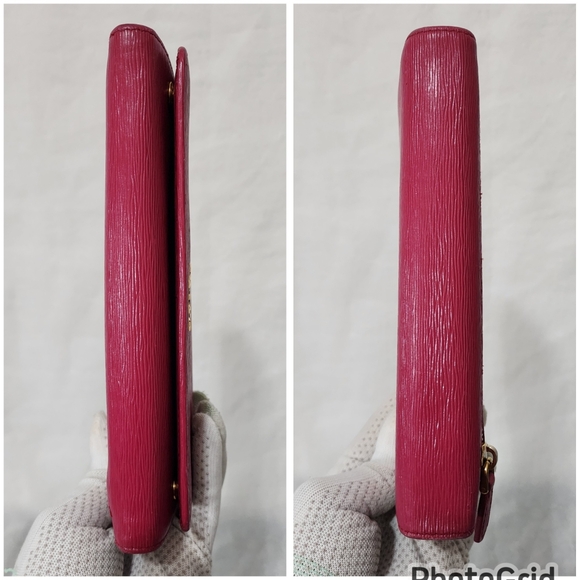 ✨🛍️ Prada Pink Saffiano Leather Wallet with Card Case - Picture 9 of 13